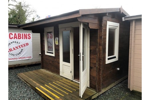 Untreated Colchester Log Cabin 3 5m X 2 5m 44mm Walls