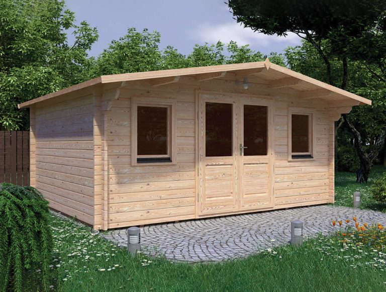 Untreated Olympian Gold Log Cabin 5m X 3 8m Skinners Sheds