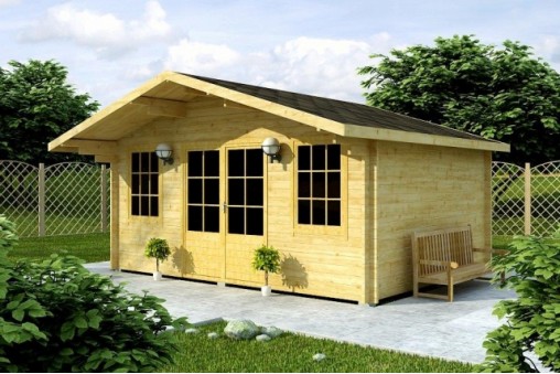 Untreated Ashford Log Cabin 5m X 5m Skinners Sheds