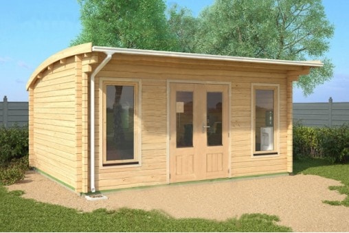 untreated slough log cabin 5m x 4m - skinners sheds