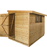 14ft (W) x 10ft (D) Reverse Pent Shed