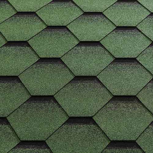 Green Felt Shingle Tiles (Fitted)