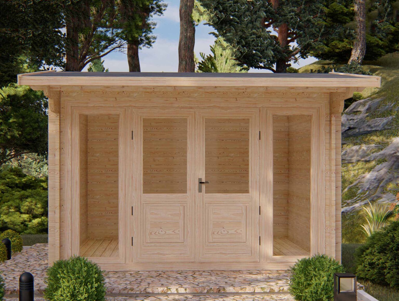 Milton Keynes Log Cabin 3.5m x 3m Skinners Sheds