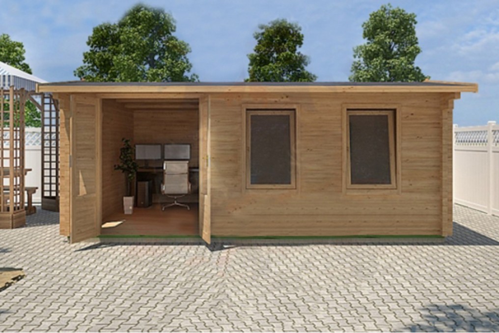 Basingstoke Log Cabin - 5.5m x 4.5m - Skinners Sheds
