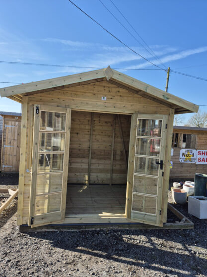 8 x 6 Traditional Summerhouse (Georgian, 25mm) (Factory Seconds) - Image 3